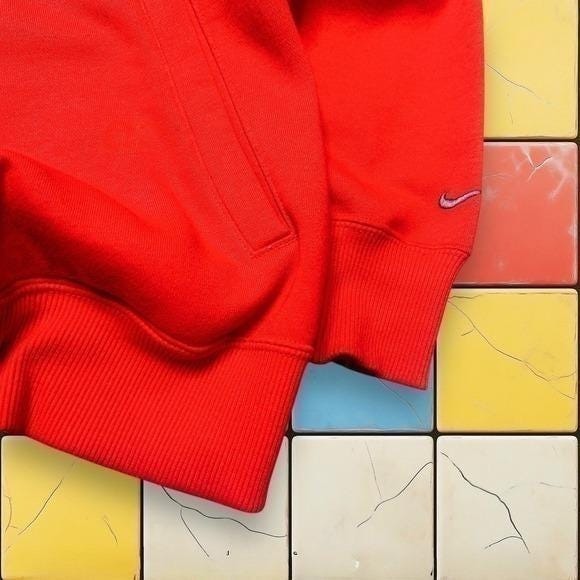 Nike Red Full Zip Track Jacket Men's Size Large Logo Athletic Casual Wear - Picture 3 of 5